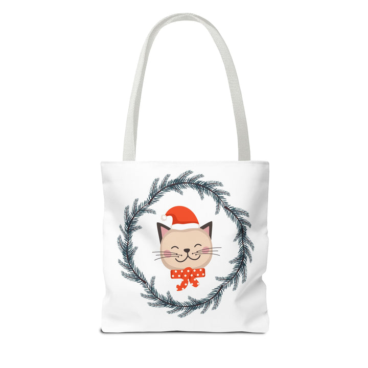 Vintage Christmas Cat Tote Bag