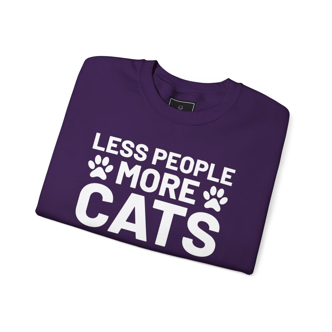 Less People More Cats Crewneck Sweatshirt