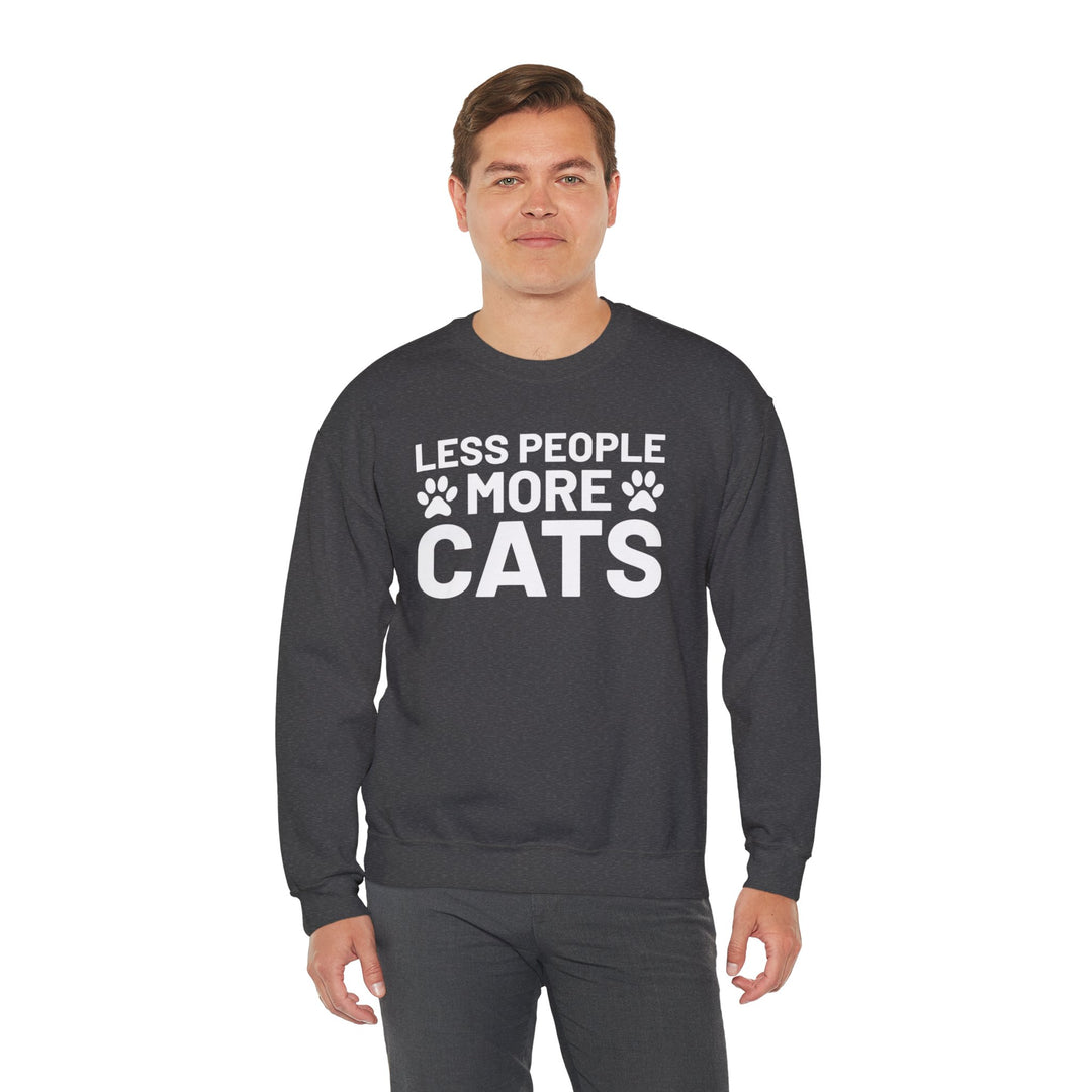 Less People More Cats Crewneck Sweatshirt