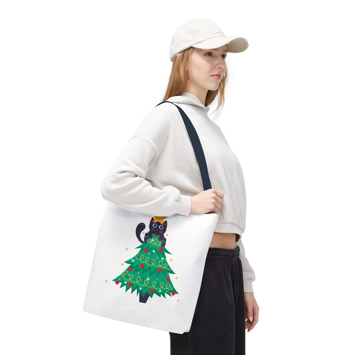 Cat Christmas Tree Tote Bag