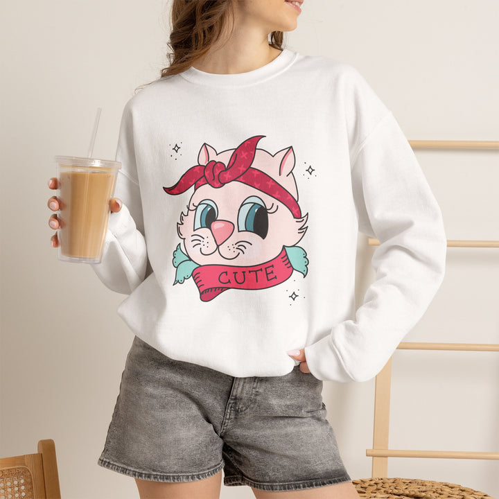 Tattoo Cat Crewneck Sweatshirt