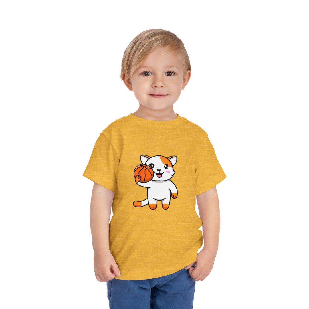 Basketball Cat Toddler Tee