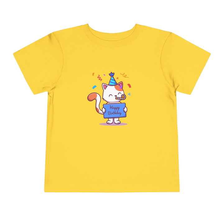 Birthday Celebration Cat Toddler Tee