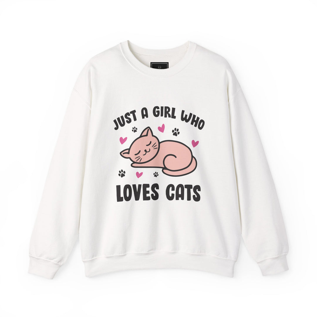 Girl Who Loves Cats Crewneck Sweatshirt