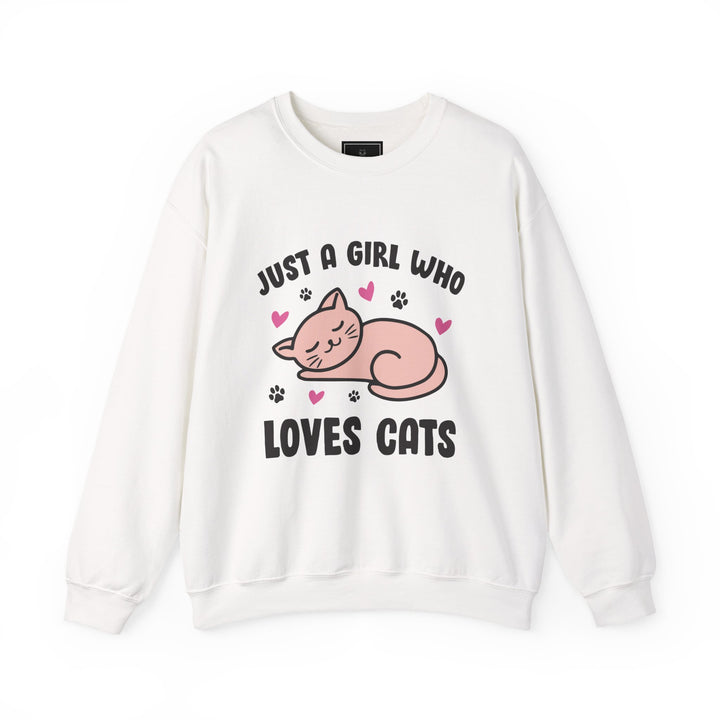Girl Who Loves Cats Crewneck Sweatshirt