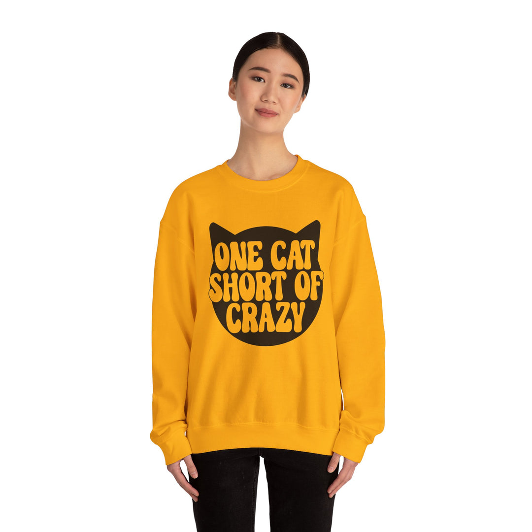 One Cat Short of Crazy Crewneck Sweatshirt