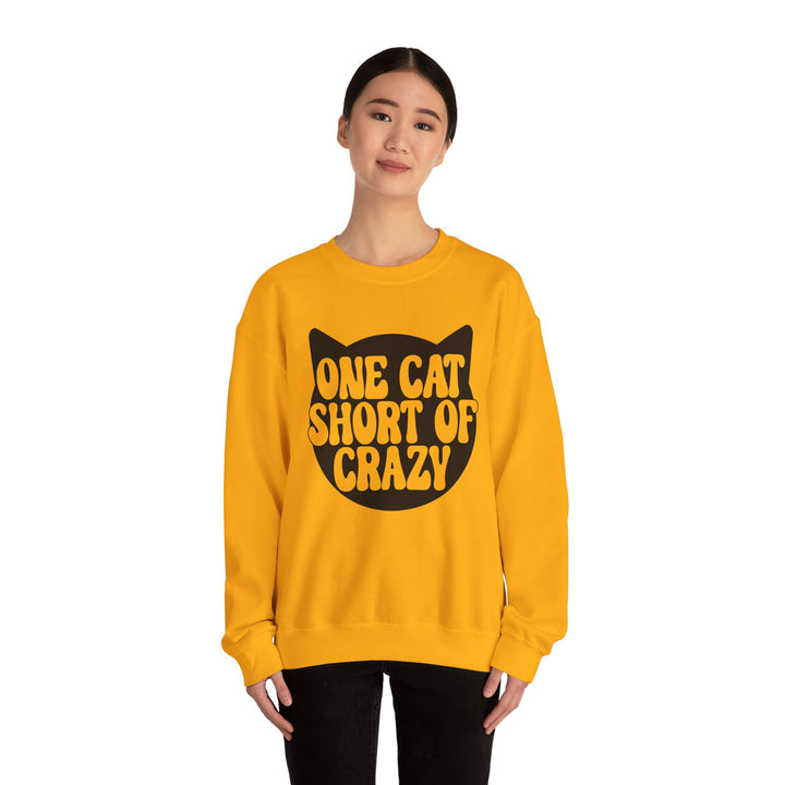 One Cat Short of Crazy Crewneck Sweatshirt