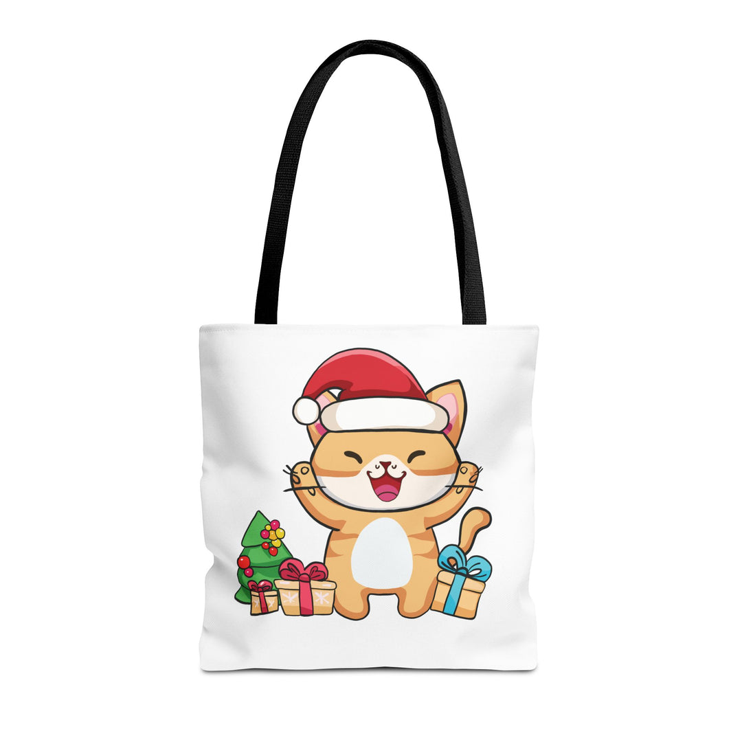 Happy Santa Cat Tote Bag