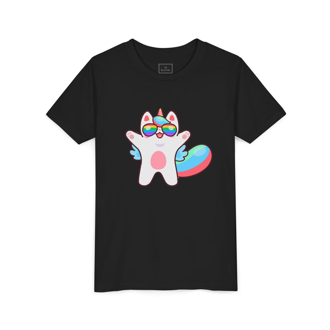 Caticorn Party Time Youth Short Sleeve Tee