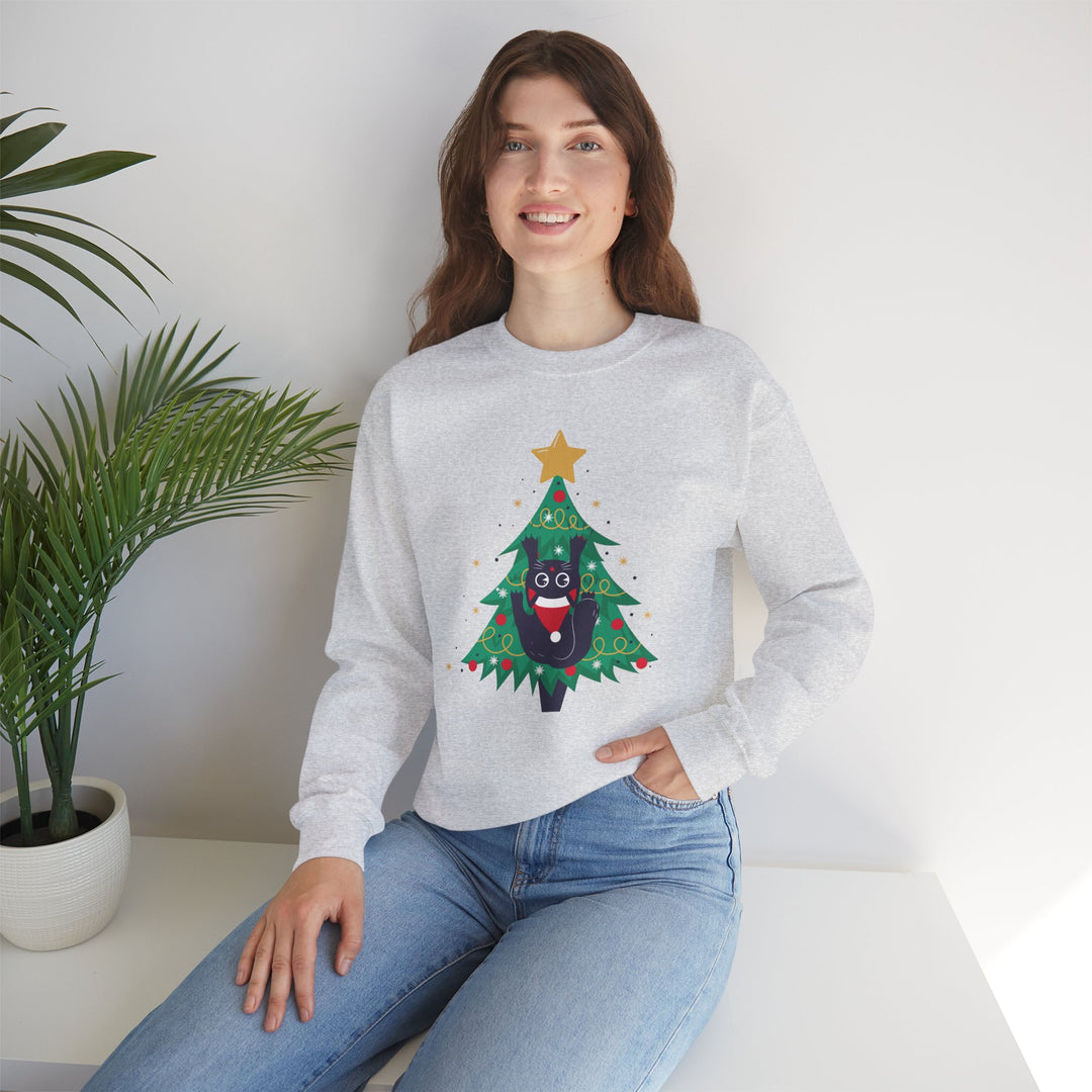 Tree Climbing Kitty Crewneck Sweatshirt