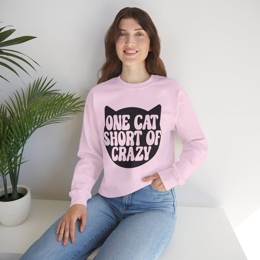 One Cat Short of Crazy Crewneck Sweatshirt