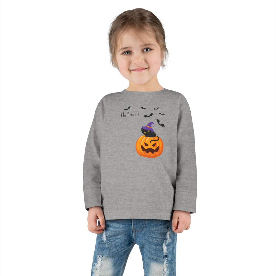 Cat-O-Lantern Toddler Long Sleeve Tee