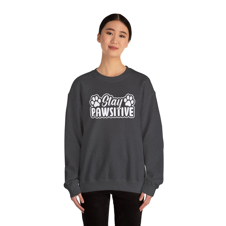 Stay Pawsitive Unisex Crewneck Sweatshirt