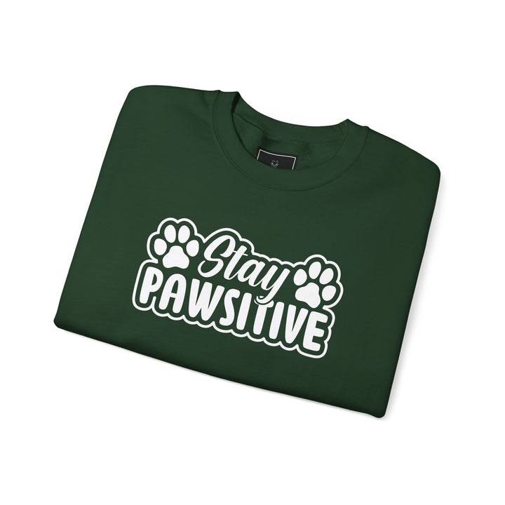 Stay Pawsitive Unisex Crewneck Sweatshirt