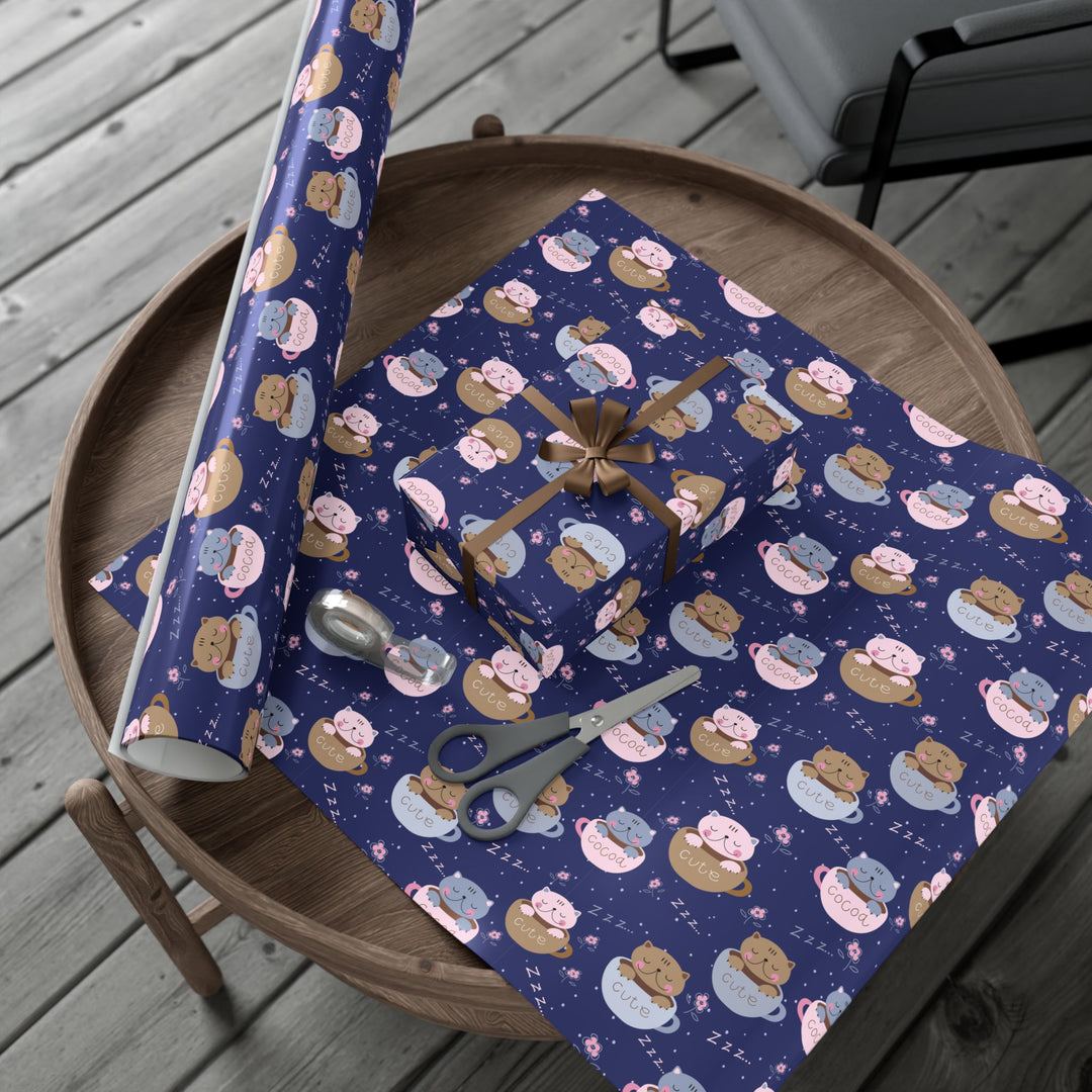 Coffee Lover Cat Gift Wrap