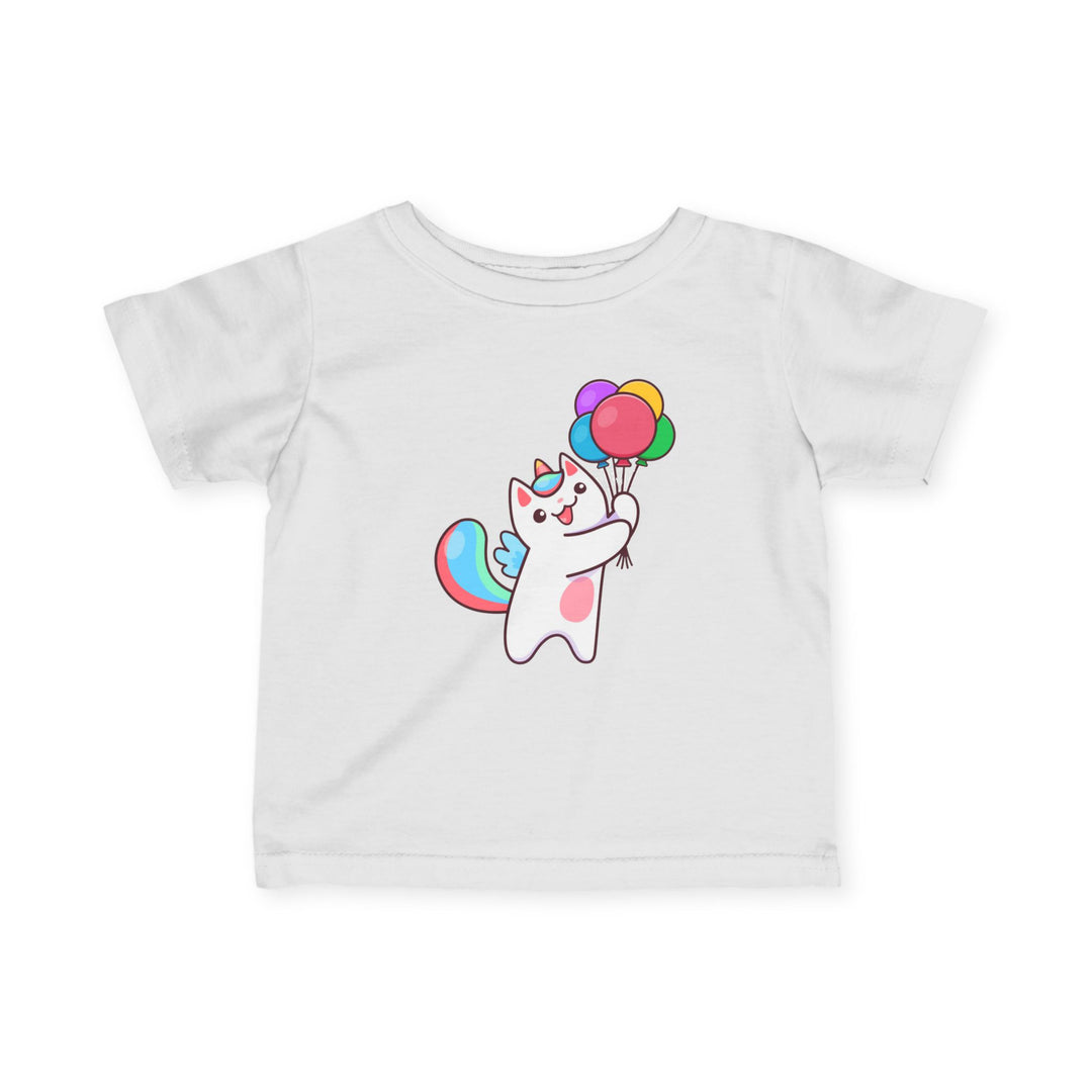 Caticorn and Balloons Infant Fine Jersey Tee