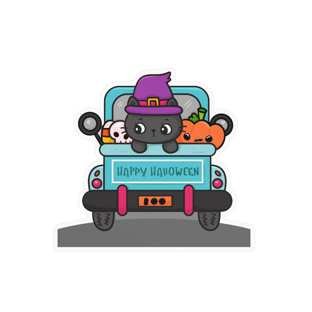 Halloween Cat Pickup Truck Sticker