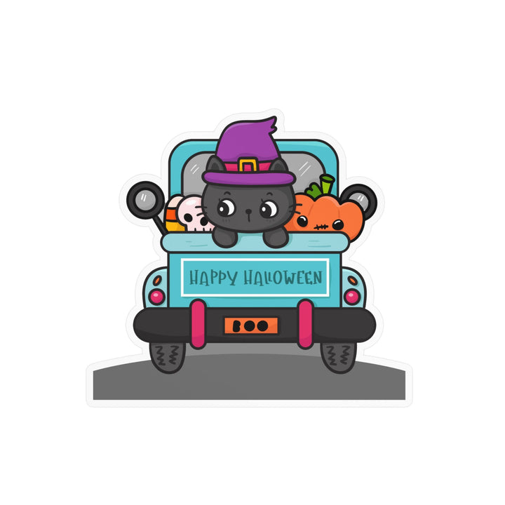 Halloween Cat Pickup Truck Sticker