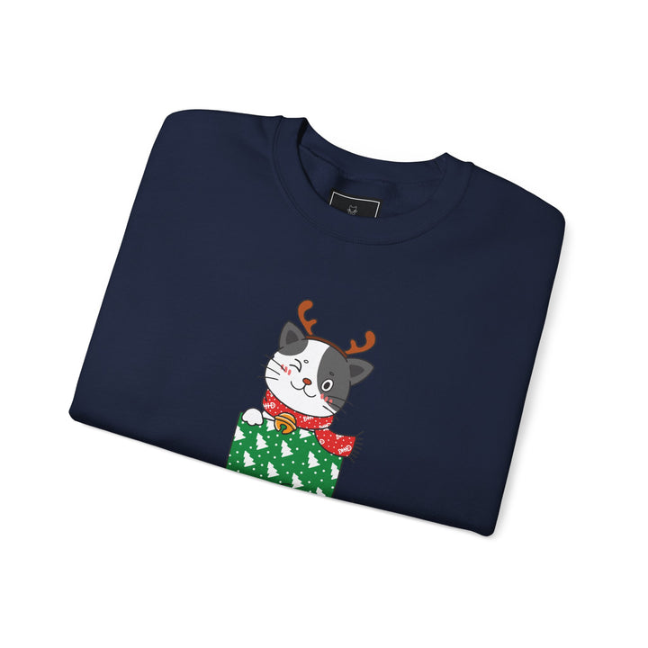 Gift Wrapped Cat Crewneck Sweatshirt
