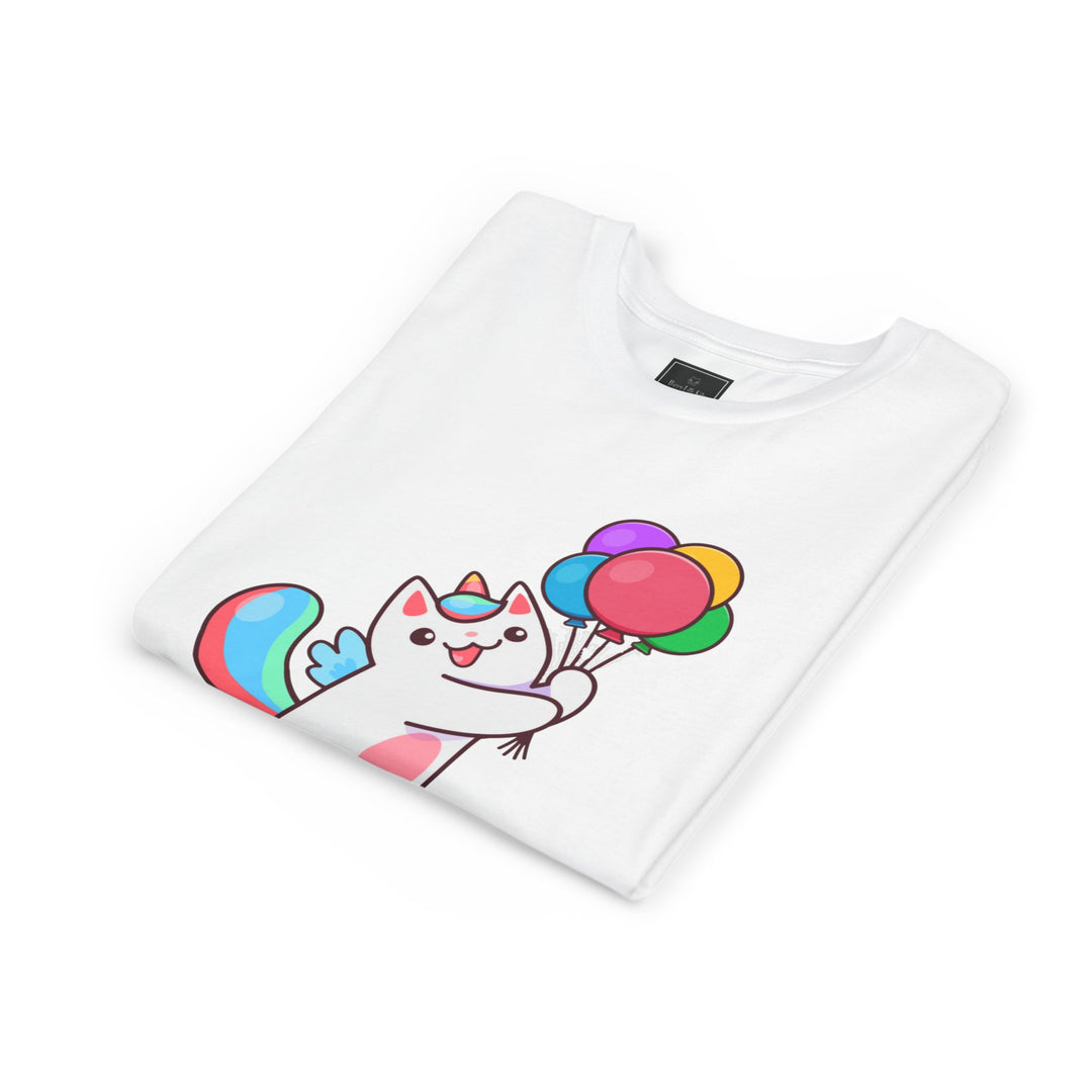Caticorn and Balloons Youth Short Sleeve Tee