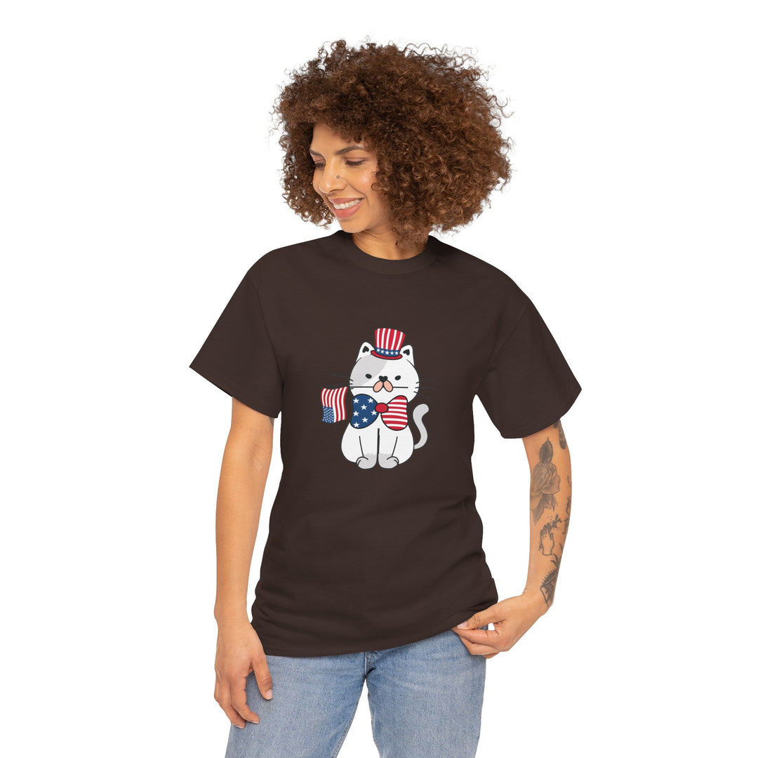 Patriotic Cat Cotton Tee