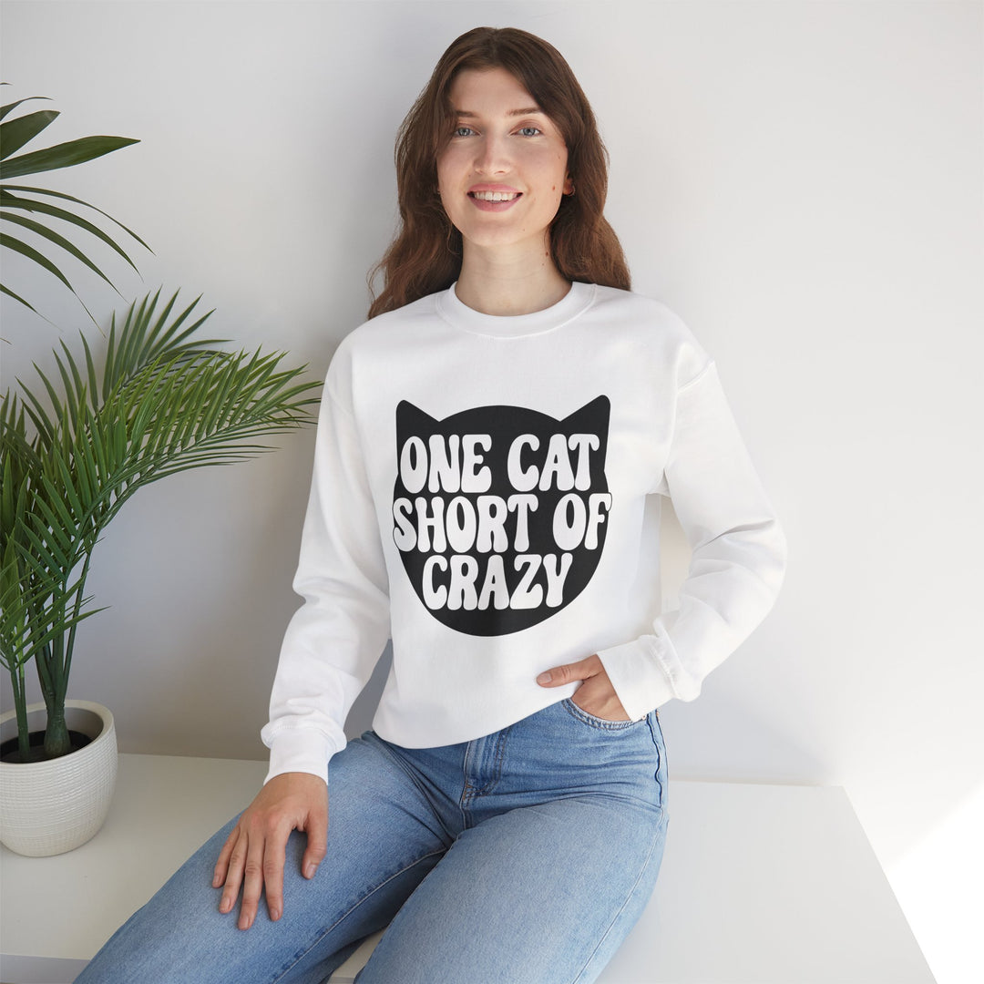 One Cat Short of Crazy Crewneck Sweatshirt