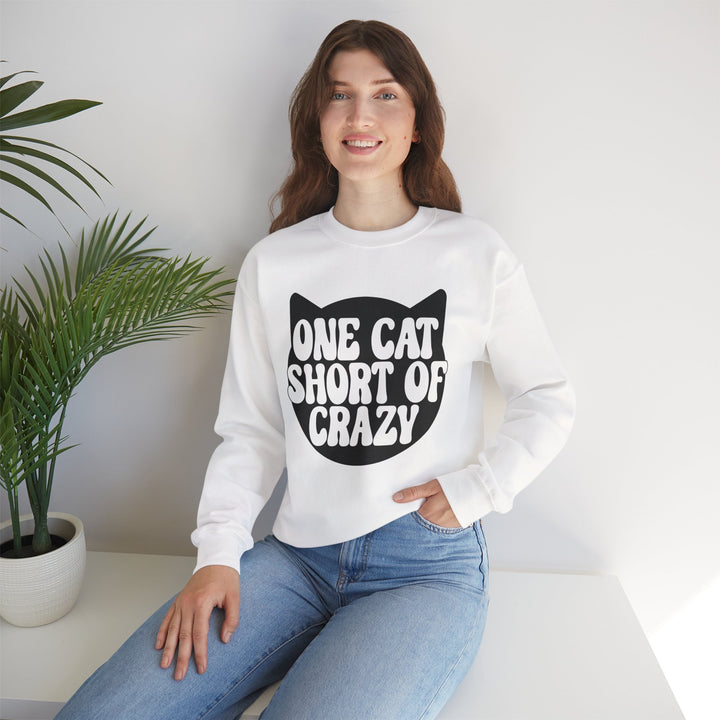One Cat Short of Crazy Crewneck Sweatshirt
