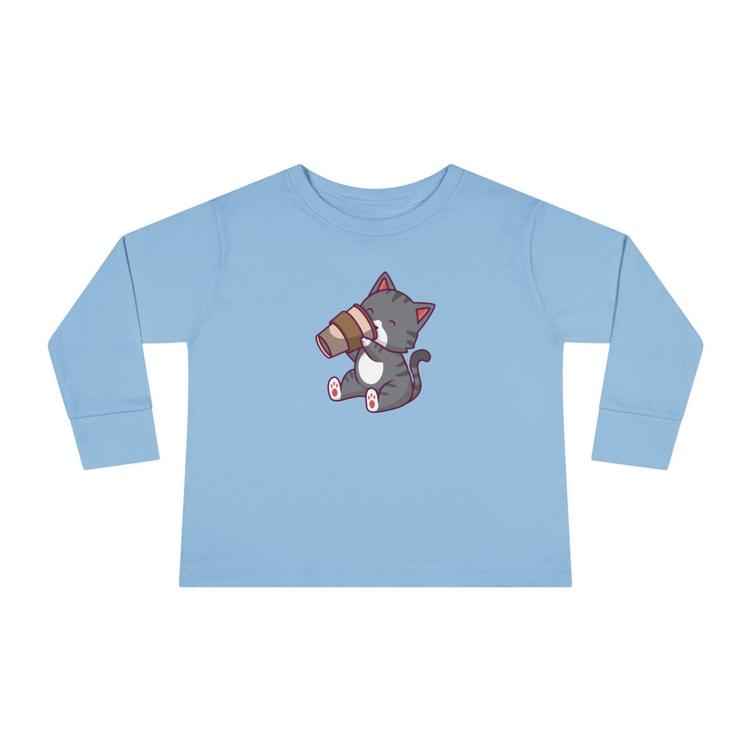 Coffee Kitty Toddler Long Sleeve Tee