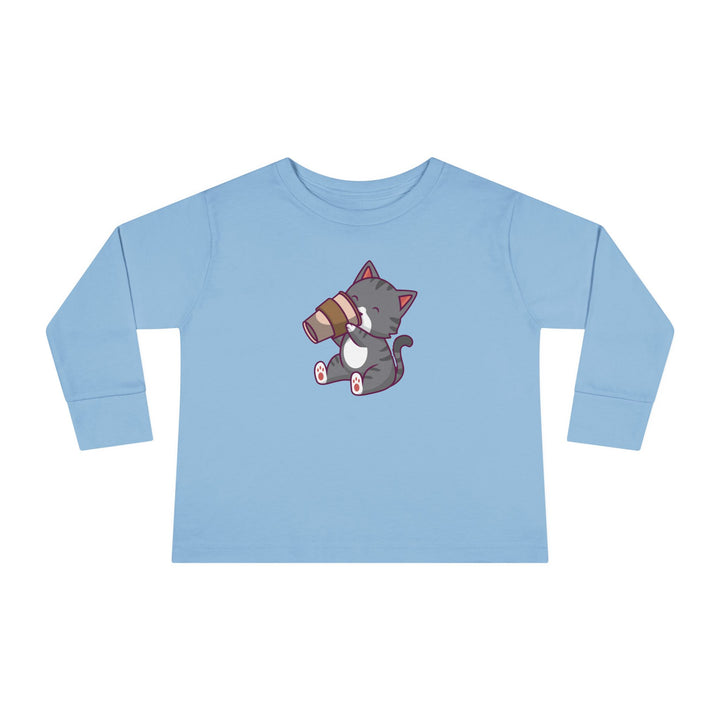 Coffee Kitty Toddler Long Sleeve Tee