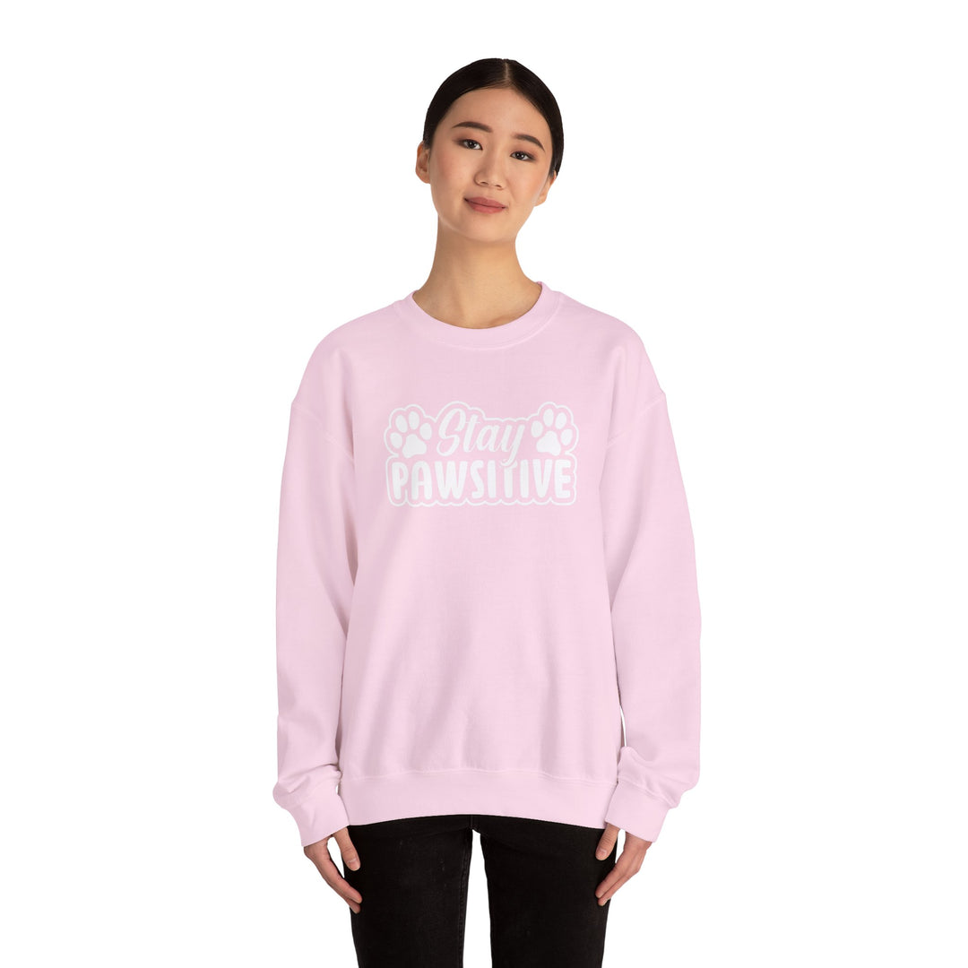 Stay Pawsitive Unisex Crewneck Sweatshirt