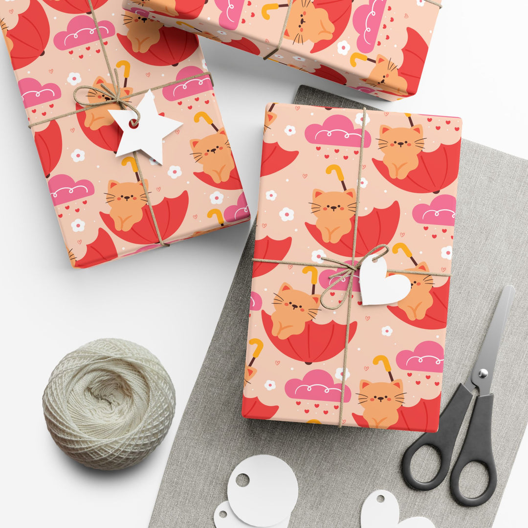 Umbrella Cats Gift Wrap