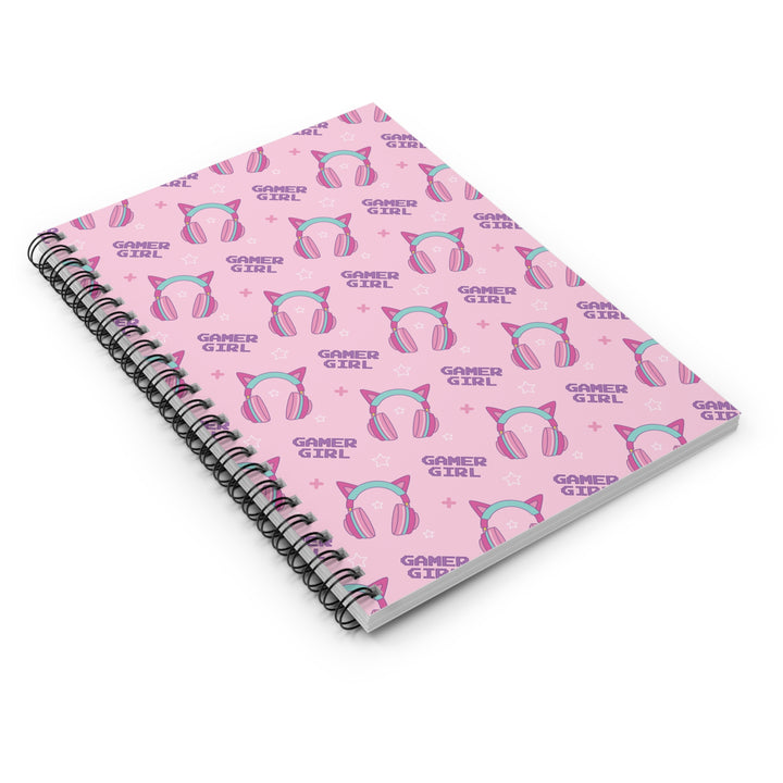 Cat Gamer Girl Spiral Notebook