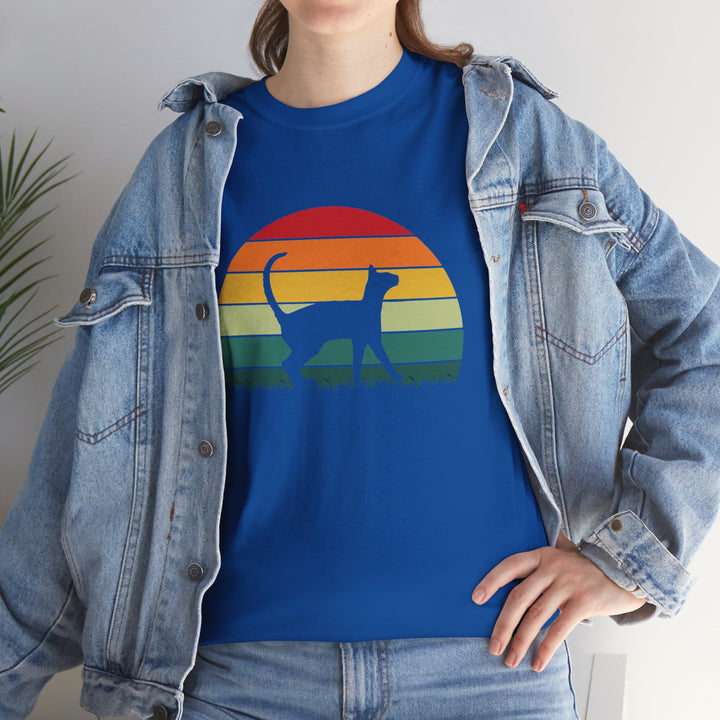 Sunset Cat Cotton Tee