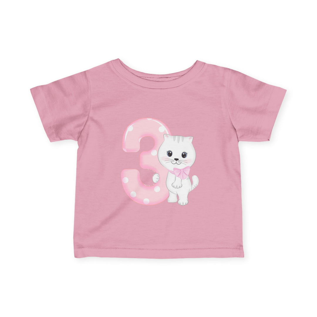 Happy 3rd Birthday Cat Infant Fine Jersey Tee