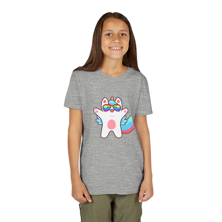 Caticorn Party Time Youth Short Sleeve Tee