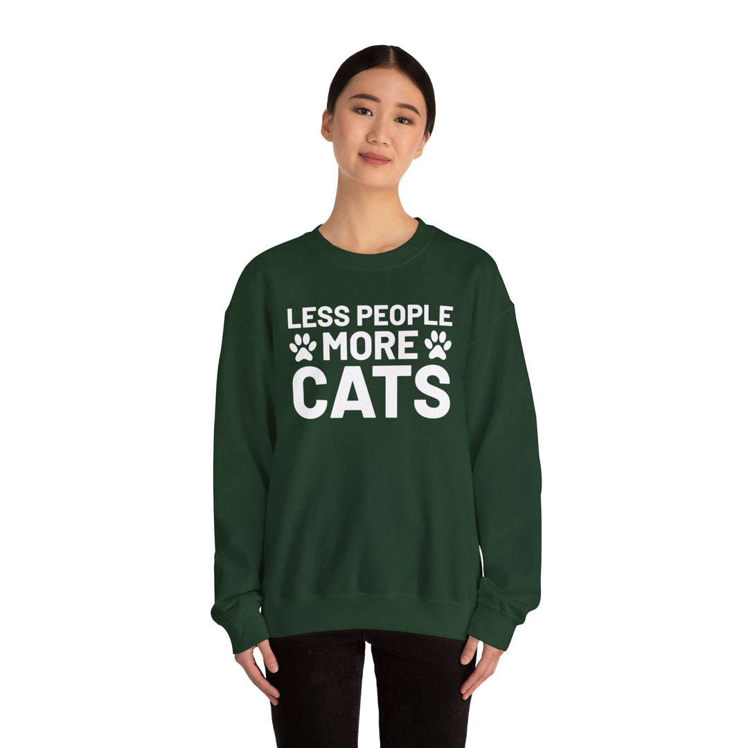 Less People More Cats Crewneck Sweatshirt