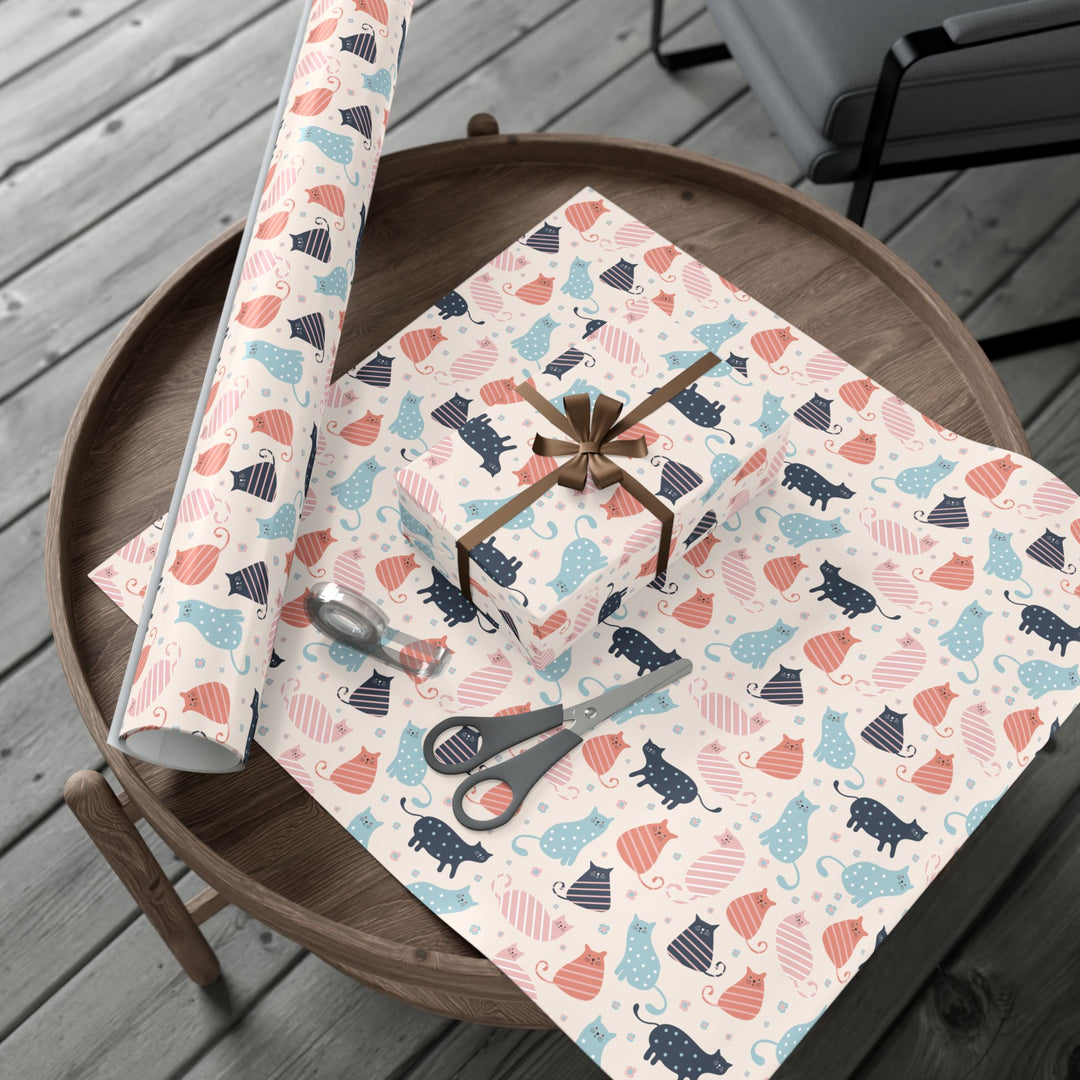 Striped Cat Gift Wrap