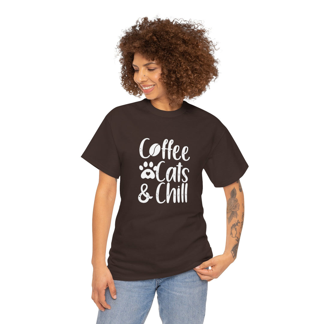Coffee Cats and Chill Cotton Tee