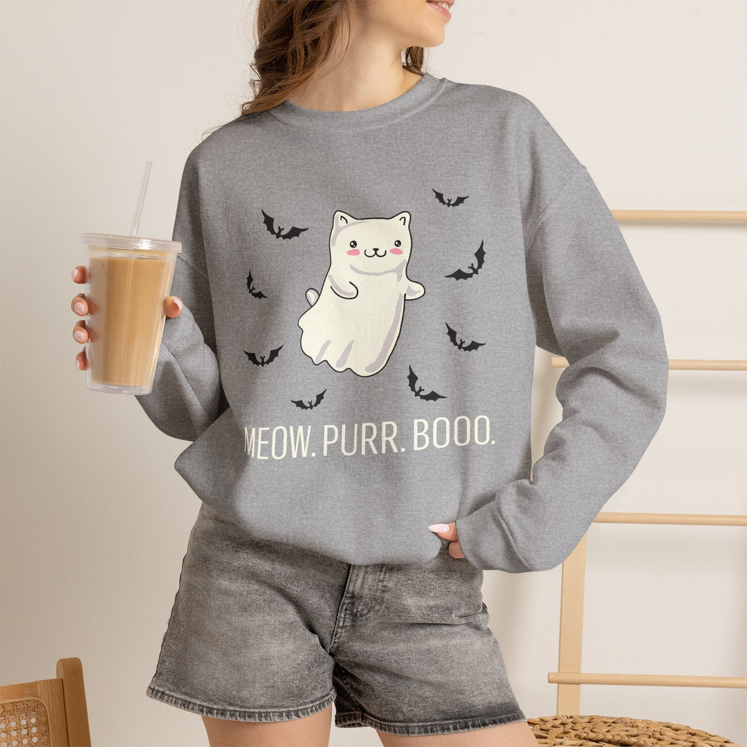 Meow. Purr. Boo. Unisex Crewneck Sweatshirt