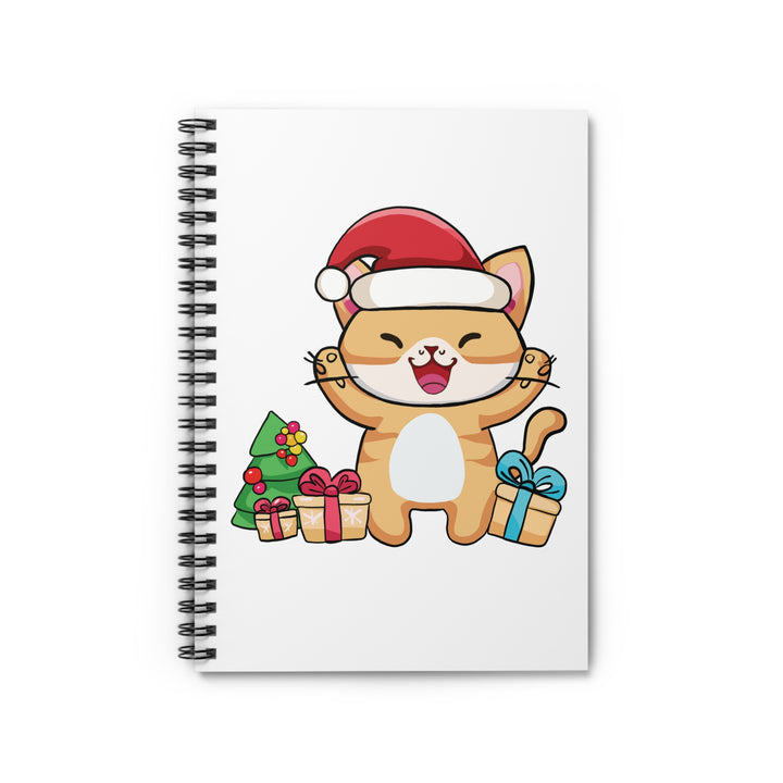 Happy Santa Cat Spiral Notebook