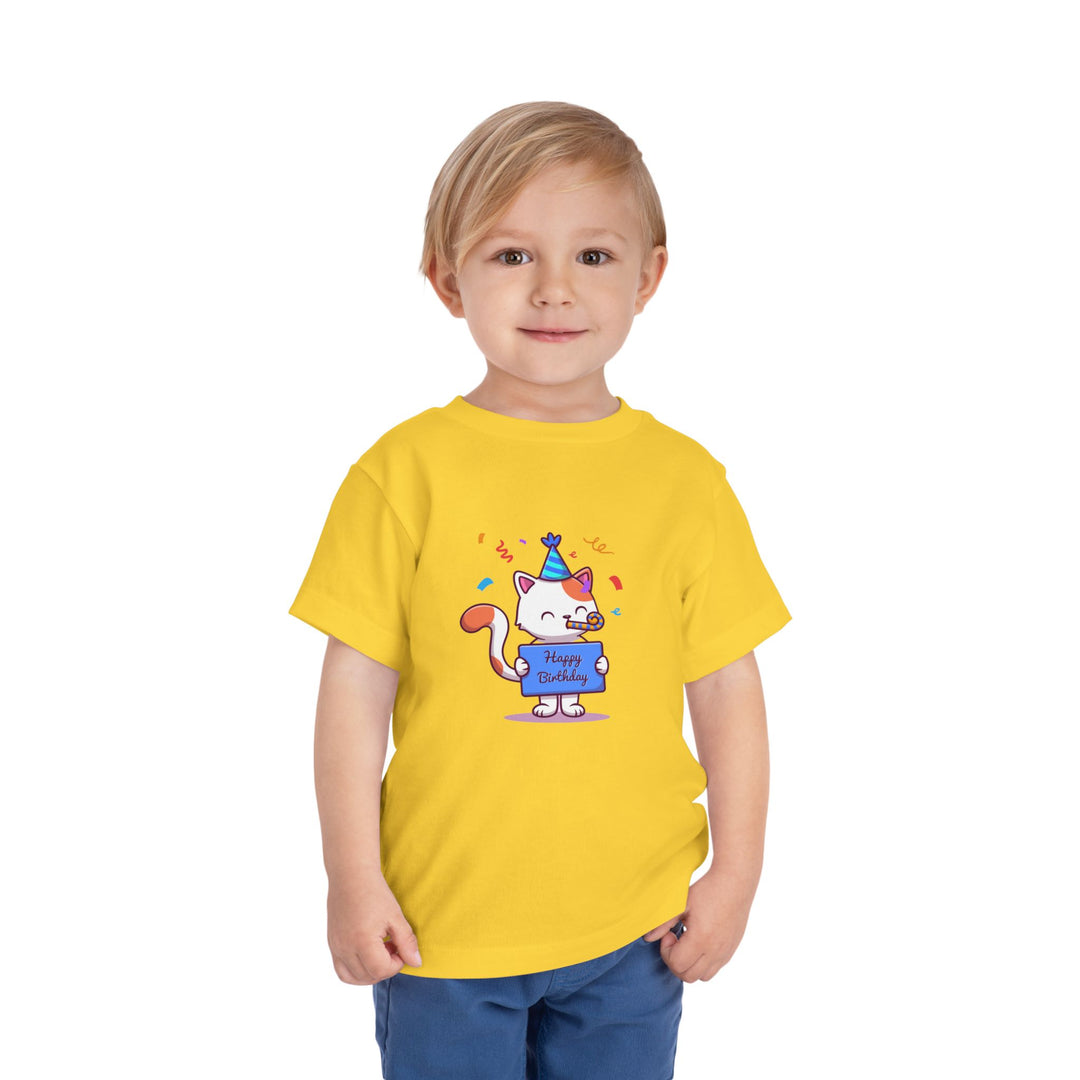 Birthday Celebration Cat Toddler Tee