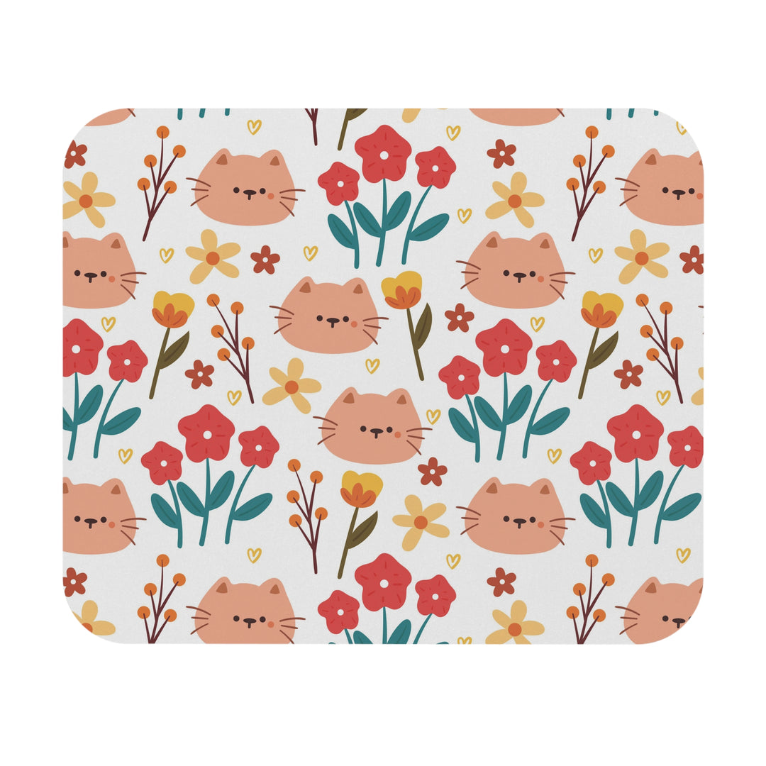 Meow Blossoms Mouse Pad