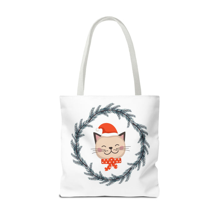 Vintage Christmas Cat Tote Bag