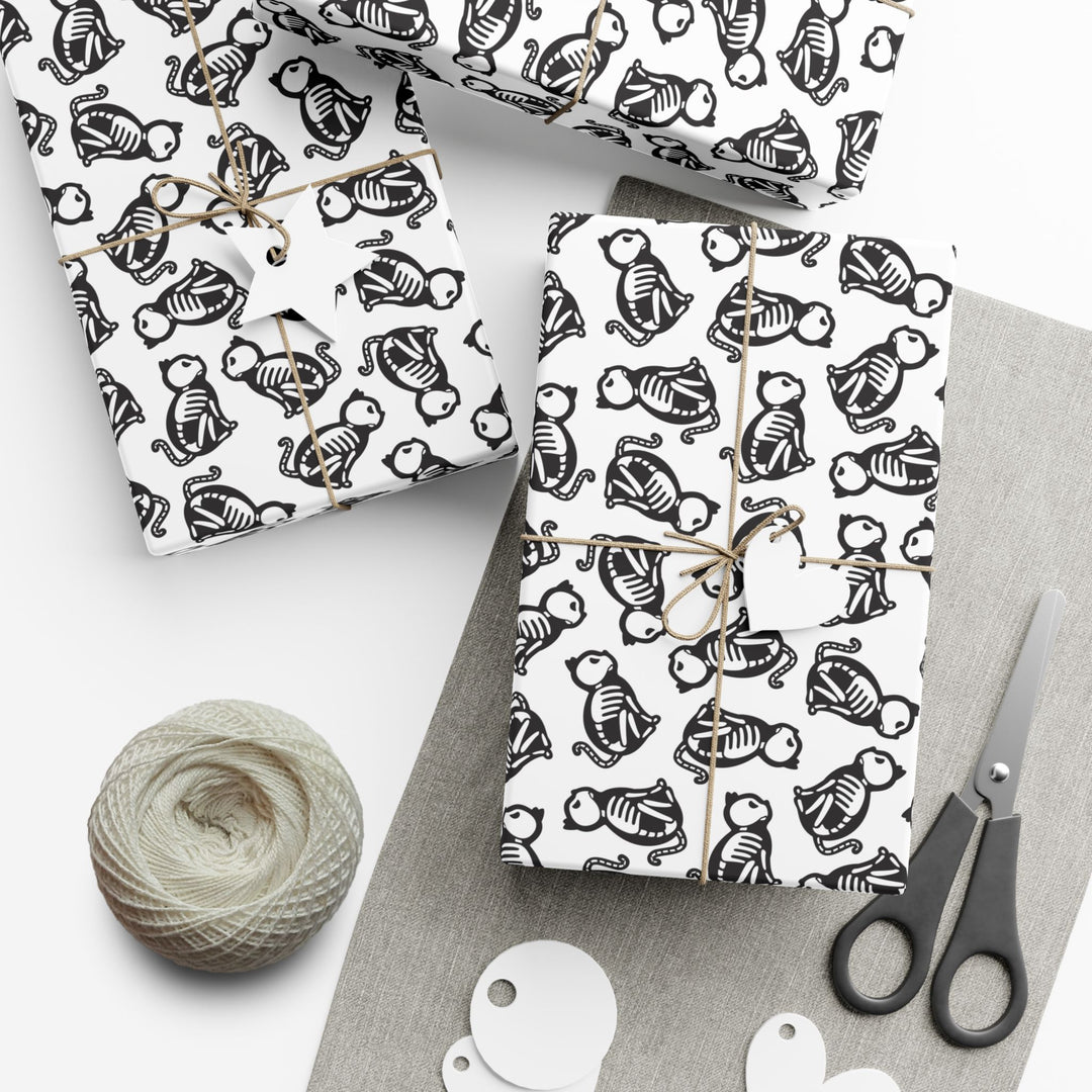 Skeleton Cat Gift Wrap