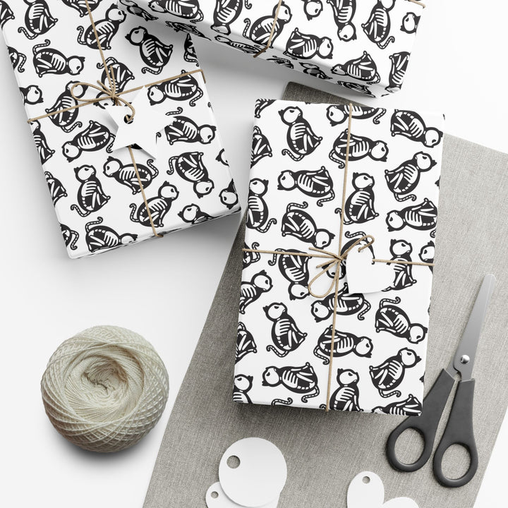Skeleton Cat Gift Wrap