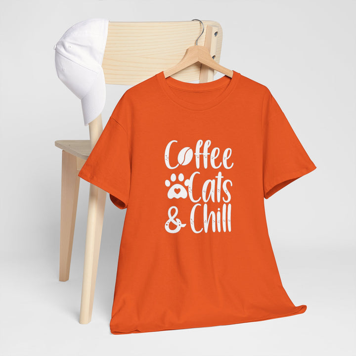 Coffee Cats and Chill Cotton Tee