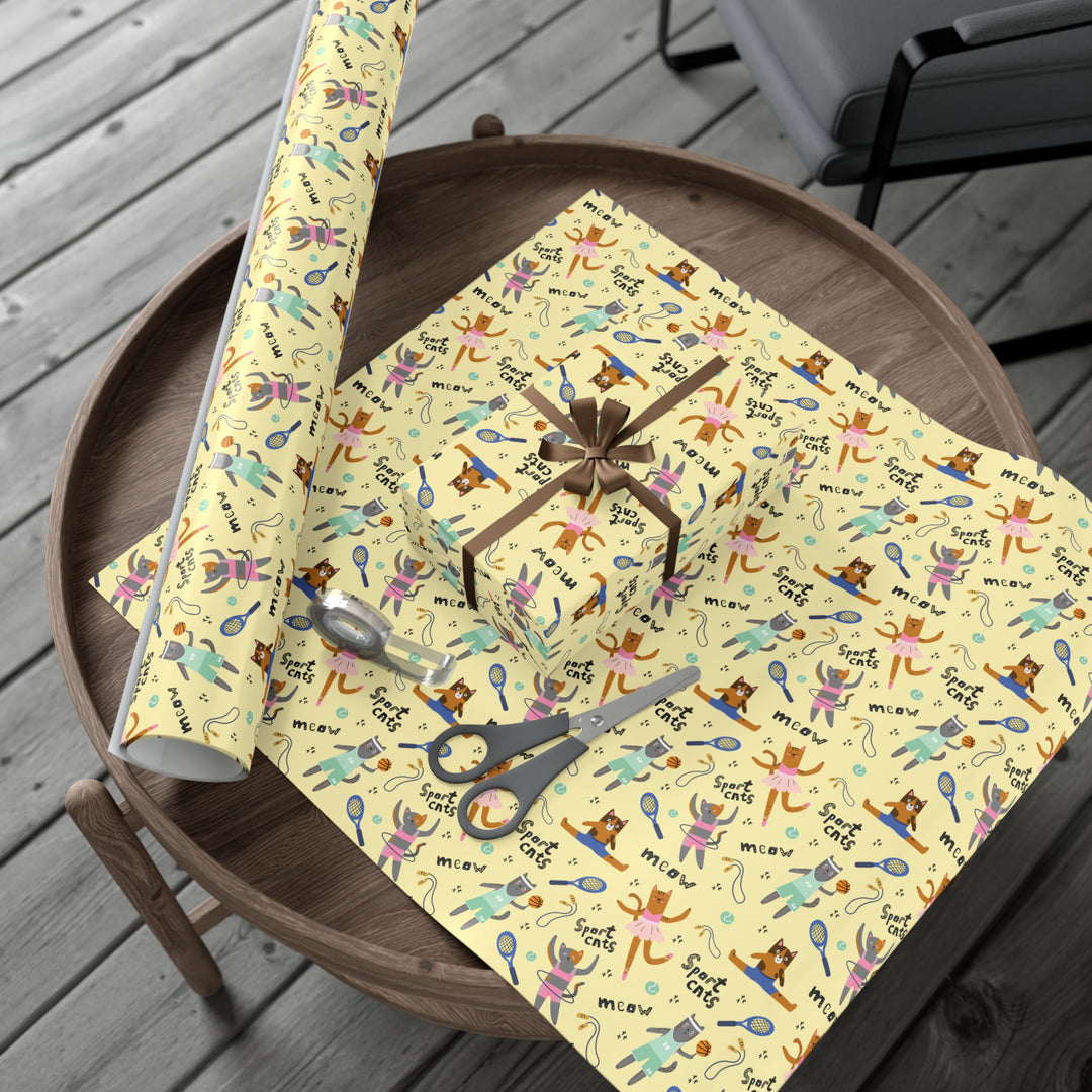 Sporty Cat Gift Wrap