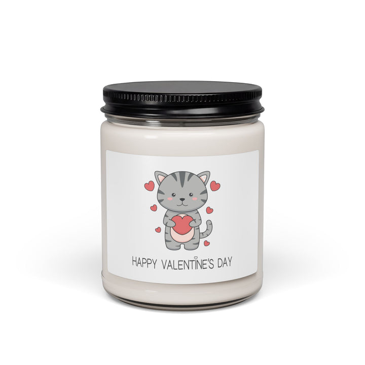 Valentine Cat Scented Soy Candle, 9oz