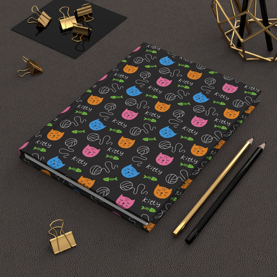 Bright Kitty Hardcover Journal