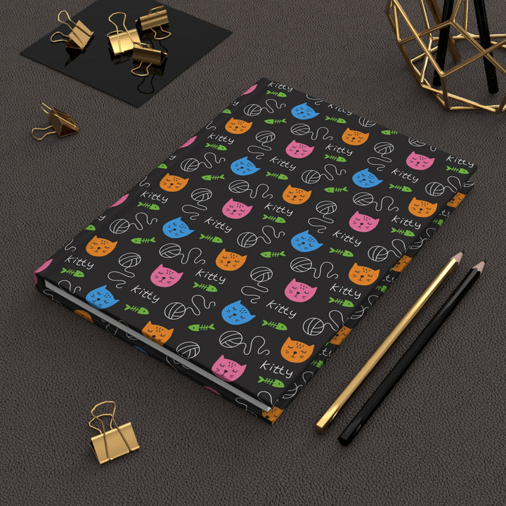 Bright Kitty Hardcover Journal